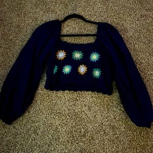 COPY - Aerie crochet vacay top